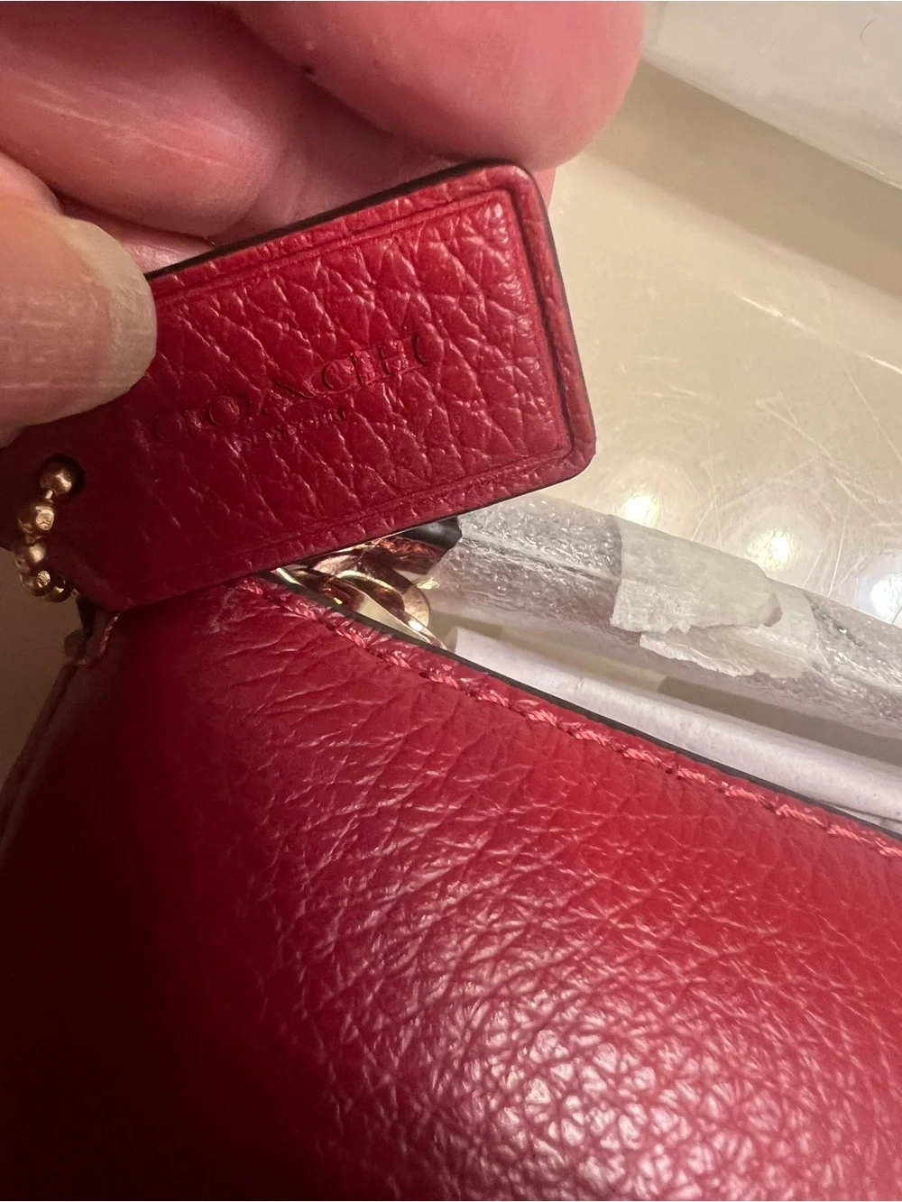 NWT Coach Nolita Pebbled Leather Wristlet